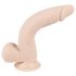 Nature Skin - realistyczny dildo z przyssawką, średni - naturalny