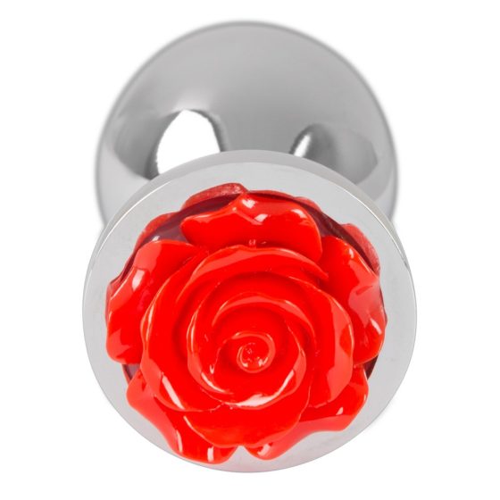 You2Toys - Rose - 91g aluminiowe dildo analne (srebrno-czerwone)