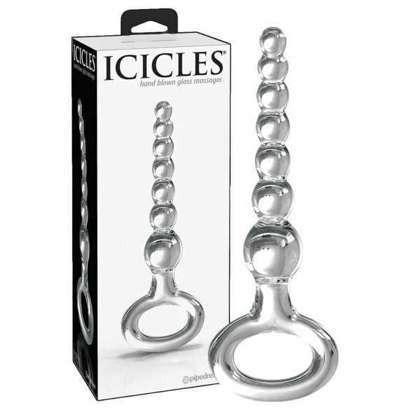 Icicles No. 67 - szklany dildo kulisty (przezroczysty)