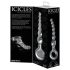 Icicles No. 67 - szklany dildo kulisty (przezroczysty)