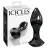 Icicles No. 78 – stożkowy szklany korek analny (czarny)