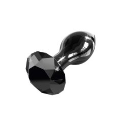   Icicles No. 78 - szklane dildo analne w kształcie stożka (czarne)