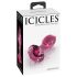 Icicles No. 79 - stożkowy szklany plug analny (różowy)