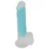 You2Toys - dildo z przyssawką - świecący w ciemności - niebieski
