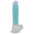 You2Toys Glow in the Dark - przyssawkowy, świecący dildo (niebieski)