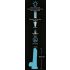 You2Toys Glow in the Dark - przyssawkowy, świecący dildo (niebieski)