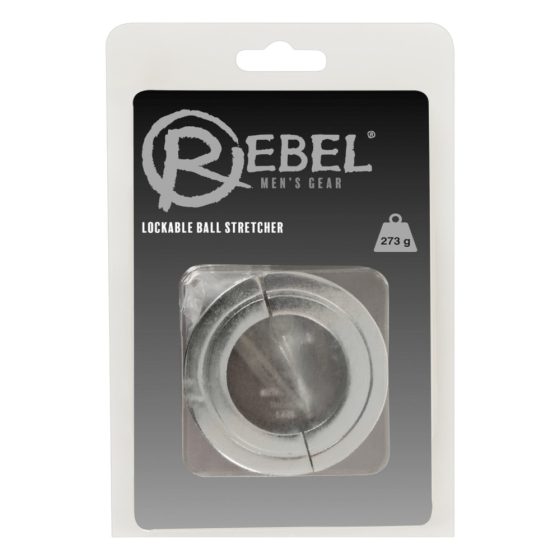 Rebel - ciężki stalowy pierścień na jądra i nosze (273 g)