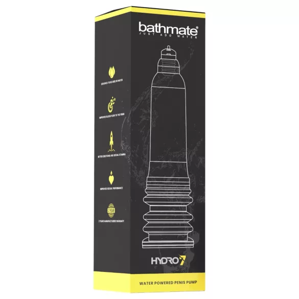 Bathmate Hydro7 - pompka do penisa wodna - przezroczysta