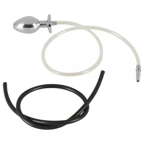 Piss to Ass Plug - korek analny z otworem - z rozszerzaczem cewki moczowej