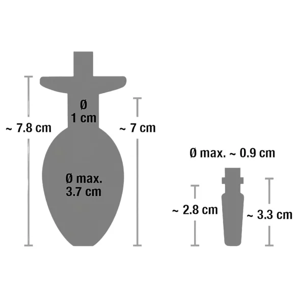 Piss to Ass Plug - korek analny z otworem - z rozszerzaczem cewki moczowej