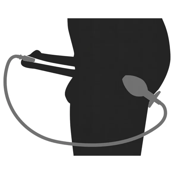 Piss to Ass Plug - korek analny z otworem - z rozszerzaczem cewki moczowej