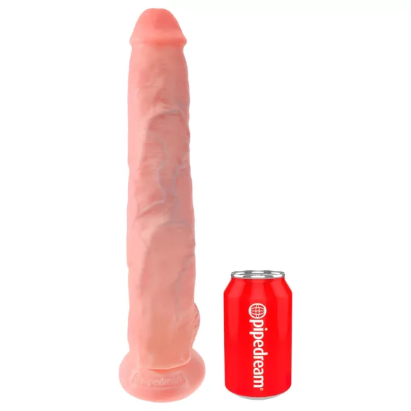 King Cock - duży dildo z jądrami - 35cm - kolor cielisty