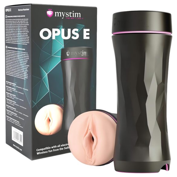 Mystim Opus E Vagina - Elektro Sztuczna Pochwa (Naturalna-Czarna)