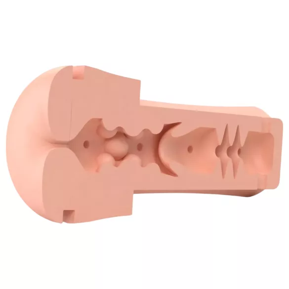 mystim Opus E Anus - masturbator analny elektro - silikon czarno-naturalny