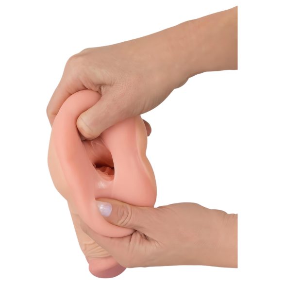 Nature Skin - masturbator męski 2w1 pupka i nakładka na penisa - kolor naturalny