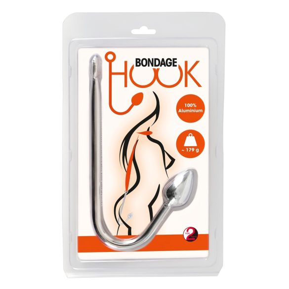 You2Toys - Hak do BDSM - aluminiowy haczyk analny (179g) - srebrny
