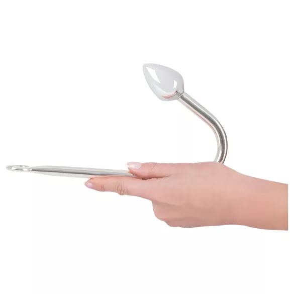 You2Toys - korek analny z aluminium z haczykiem - srebrny 179g