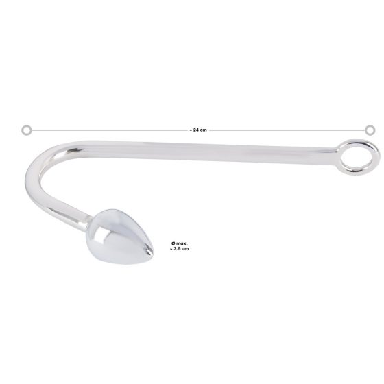 You2Toys - Bondage Hook - aluminiowy hak analny (179g) - srebrny