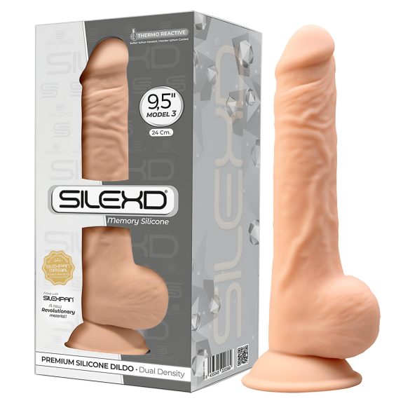 Silexd 9,5 - Dildo z przyssawką 24cm (naturalny)