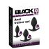 Black Velvet - silikonowy zestaw analny (3 sztuki) - czarny
