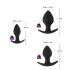Black Velvet - silikonowy zestaw analny (3 sztuki) - czarny