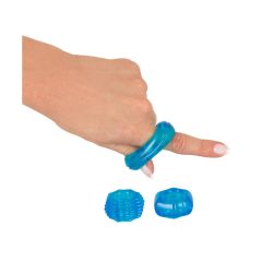   You2Toys - Stretchy - silikonowy pierścień na penisa trio (niebieski)