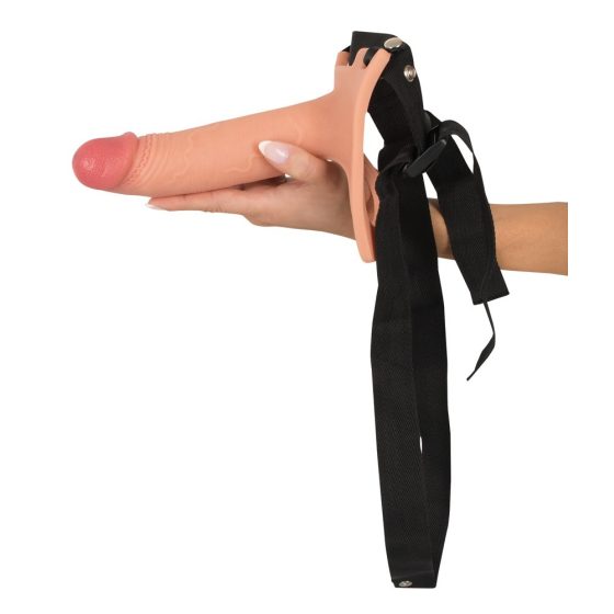 Realistixxx Strap-on - strap-on, wydrążony, realistyczny dildo (naturalny)