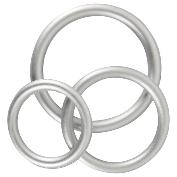 You2Toys Metallic - zestaw silikonowych pierścieni na penisa (3 szt.)