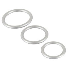   You2Toys Metallic - silikonowy zestaw pierścieni na penisa (3 szt.)