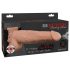 Fetish Strap-On 9 - przypinany, wydrążony, tryskający dildo (naturalny)