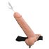 Fetish Strap-On 9 - przypinany, wydrążony, tryskający dildo (naturalny)