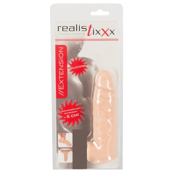 Realistixxx - Pierścień erekcyjny z przedłużką - 16 cm (naturalny)