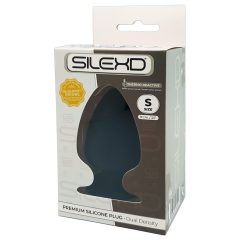 Silexd S - plastyczne dildo analne - 9 cm (czarne)