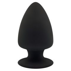 Silexd S - plastyczne dildo analne - 9 cm (czarne)