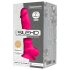 Silexd 7 - Dildo z Przyssawką i Jądrami - 17,5 cm (różowy)