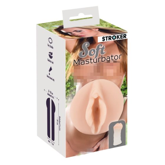 STROKER Soft - realistyczna sztuczna cipka do masturbacji (naturalna)
