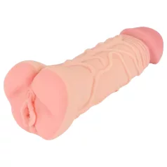   Nature Skin - masturbator i nakładka na penisa 2w1 - realistyczny - beżowy