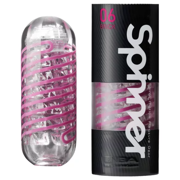 TENGA Spinner Brick - masturbator męski - przezroczysty