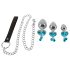 You2Toys - Zestaw korek analny + smycz (srebrny)