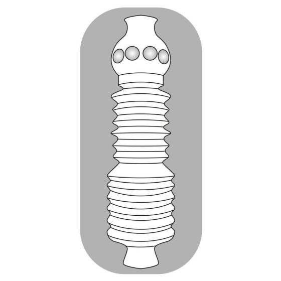STROKER Twister - sztuczny masturbator tyłka (półprzezroczysty)
