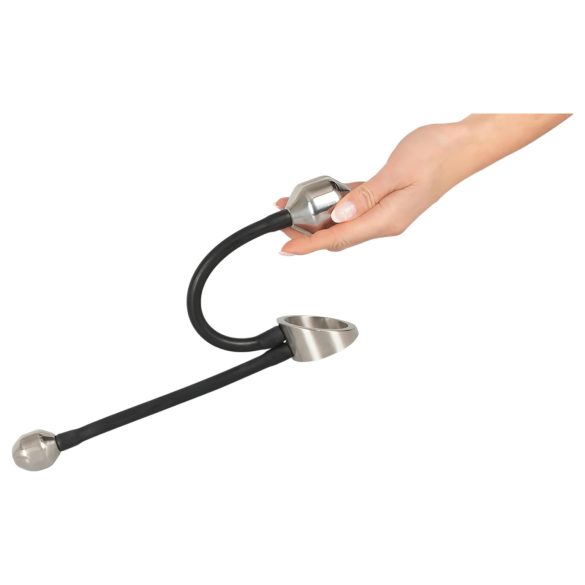 You2Toys Heavy Gear - pierścień na penisa z obciążeniem analnym - silikon czarny