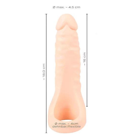 Realistixxx Double F - realistyczny dildo z pierścieniem erekcyjnym