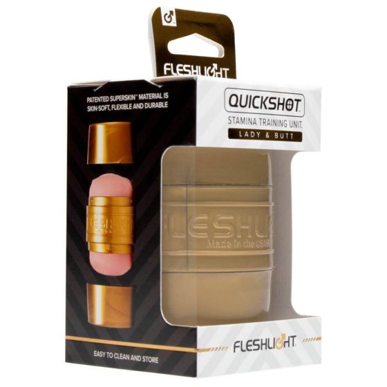 Fleshlight Quickshot Stamina Training Unit - sztuczna cipka i tyłek (różowy)