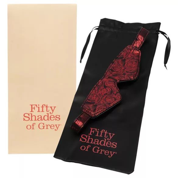 Fifty Shades of Grey - opaska na oczy erotyczna - czarno-czerwona