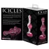 Icicles No. 75 - korek analny szklany serce - różowy