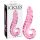Icicles No. 24 - różowy szklany dildo z teksturą przypominającą język