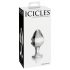 Icicles No. 25 - stożkowy, szklany korek analny (przezroczysty)