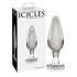 Icicles No. 26 - stożkowy, szklany analny plug (przezroczysty)