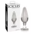 Icicles No. 26 - korek analny stożkowy - szkło - przezroczysty