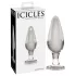 Icicles No. 26 - stożkowy, szklany korek analny (przezroczysty)